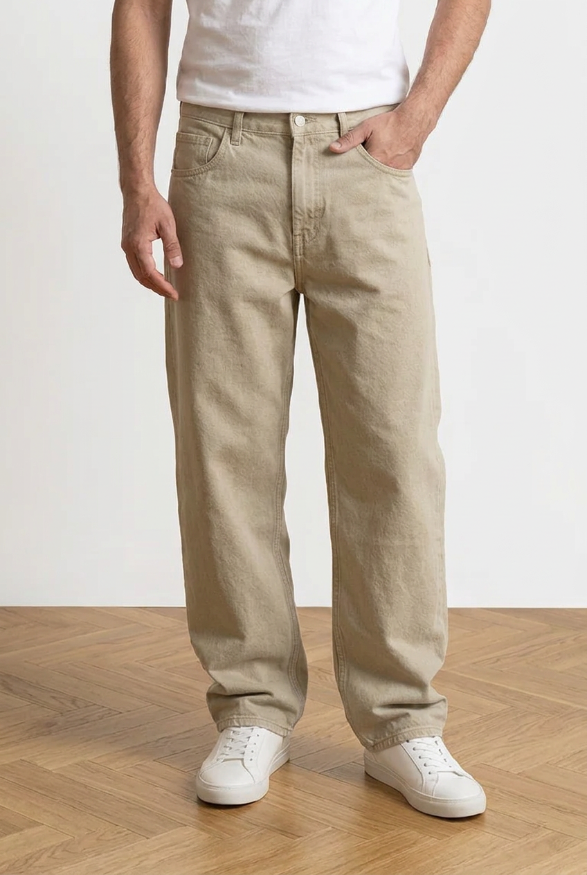 Jeans denim color azzurre light overdye balloon, 100% cotone 