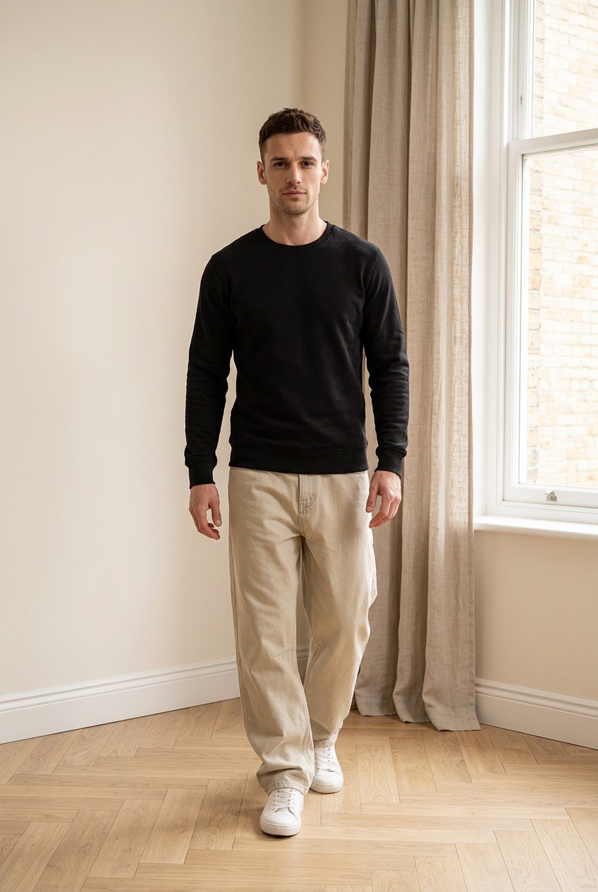 Jeans denim azzurre light overdye indossati con vestibilità balloon e design a 5 tasche