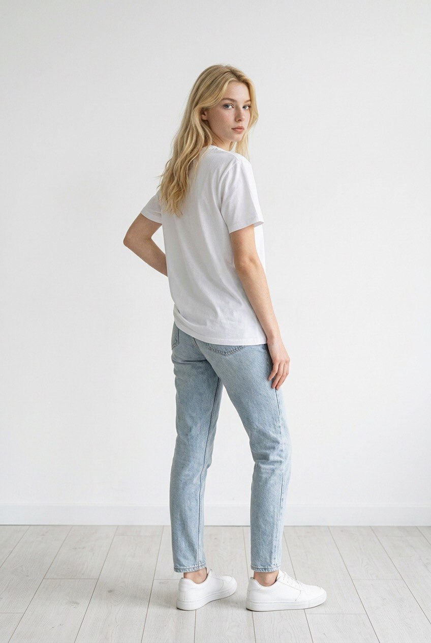 T-shirt 100% cotone, stampa frontale con scritta animalier e glitter